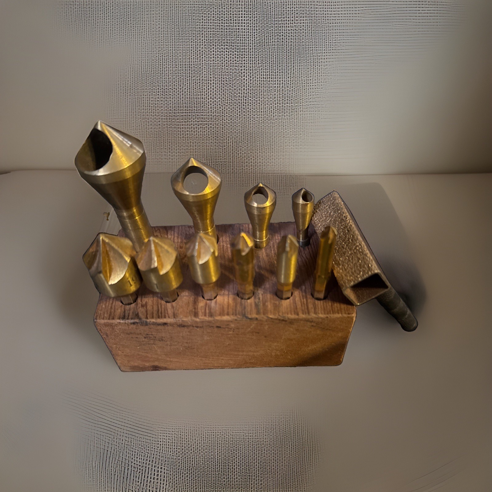 Vintage Brass Countersink and Deburring Combo Tool kit