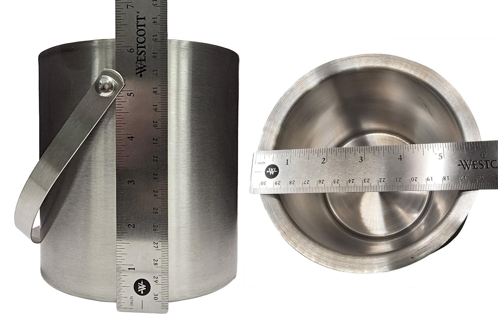 Home Brew Ohio Stainless Steel Cocktail Shaker 750ml, Double Walled Ice Bucket,