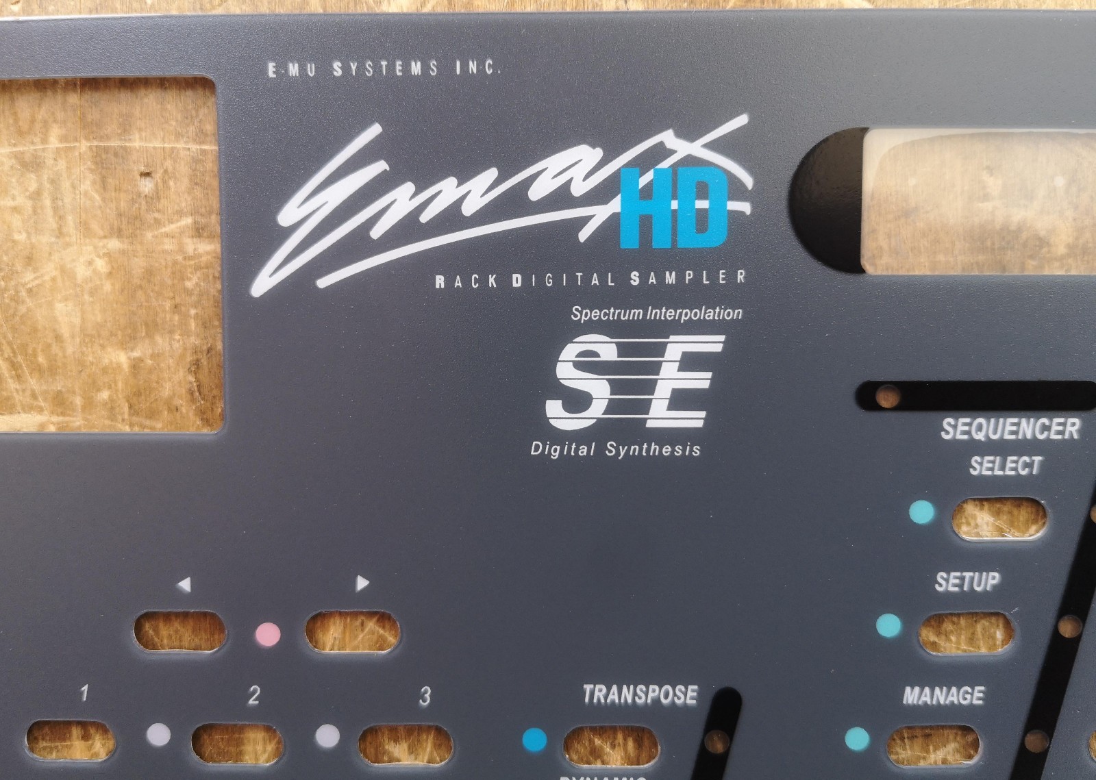 Brand New E-mu Emax HD SE Rack Replacement Control Panel Overlay - MINT + NEW!