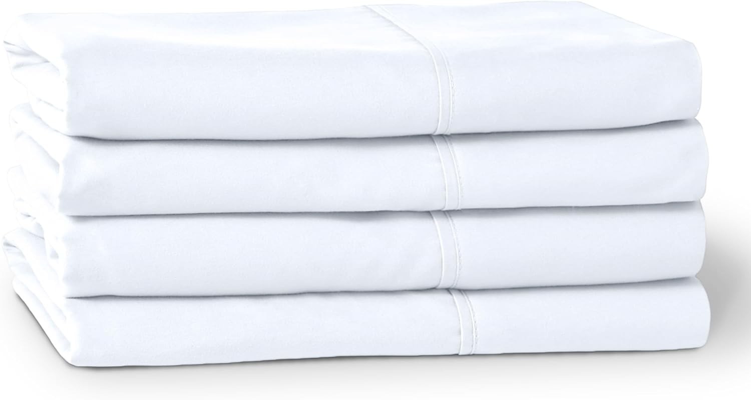 Microfiber Pillowcase Set Cooling Pillowcase 4-Piece Set, White)