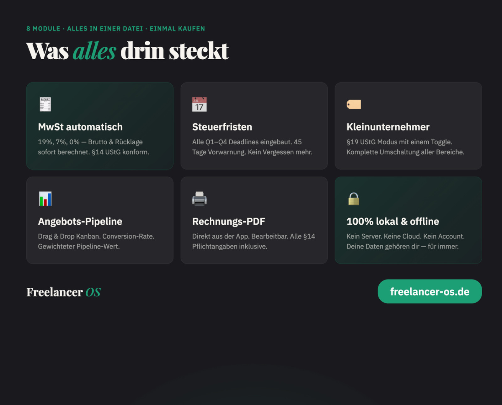 Freelancer OS German | All-in-One Freelancer Tool for Accounting, Invoice