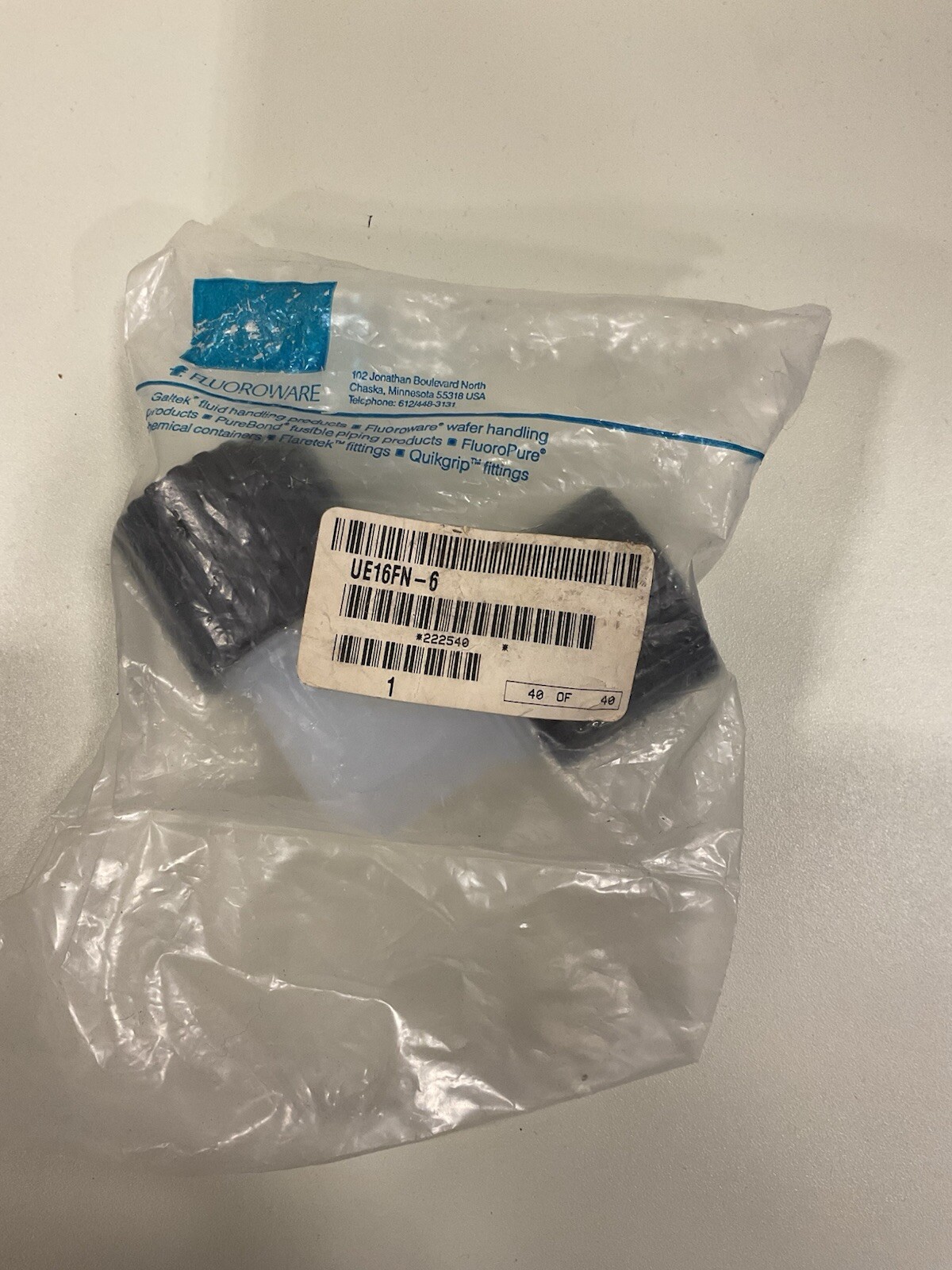 1” Fluoroware  Enterprises Union Elbow Flaretek