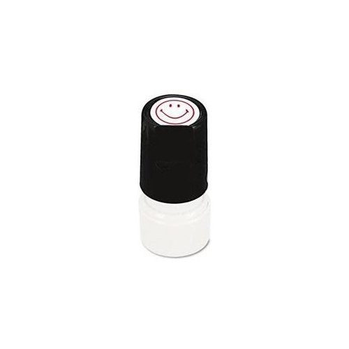 Universal Office Products 10080 Round Message Stamp Red Smile Face