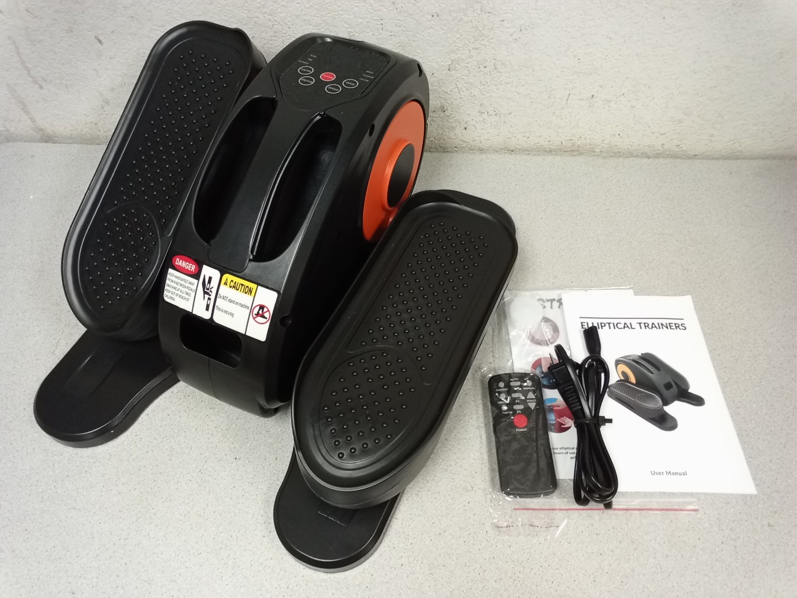 GUGTTR Under Desk Elliptical Machine, Portable Electrical Exerciser w/ Remote &