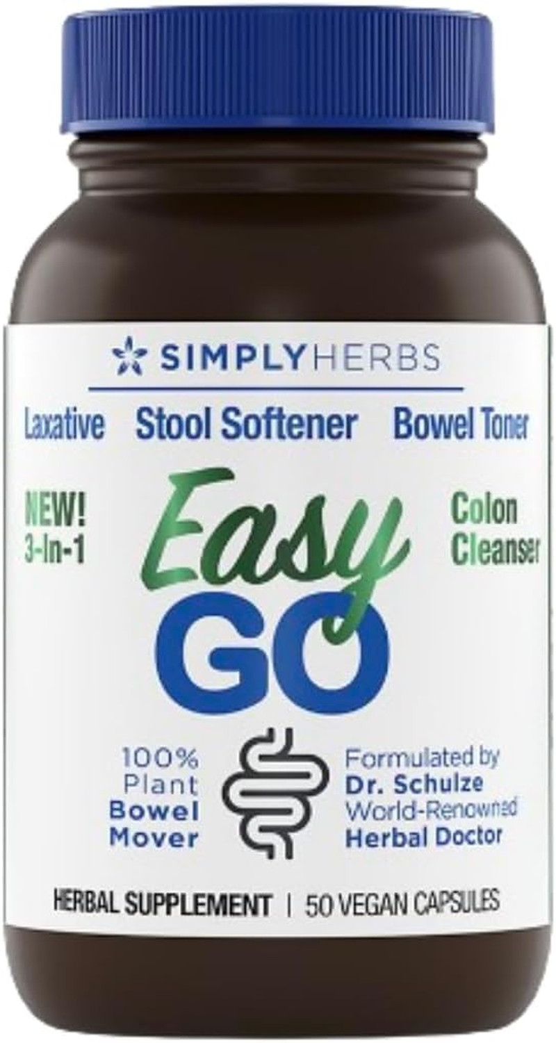 Simply Herbs Easy Go Bowel Mover - Adult Cleansing Supplement for Colon Health