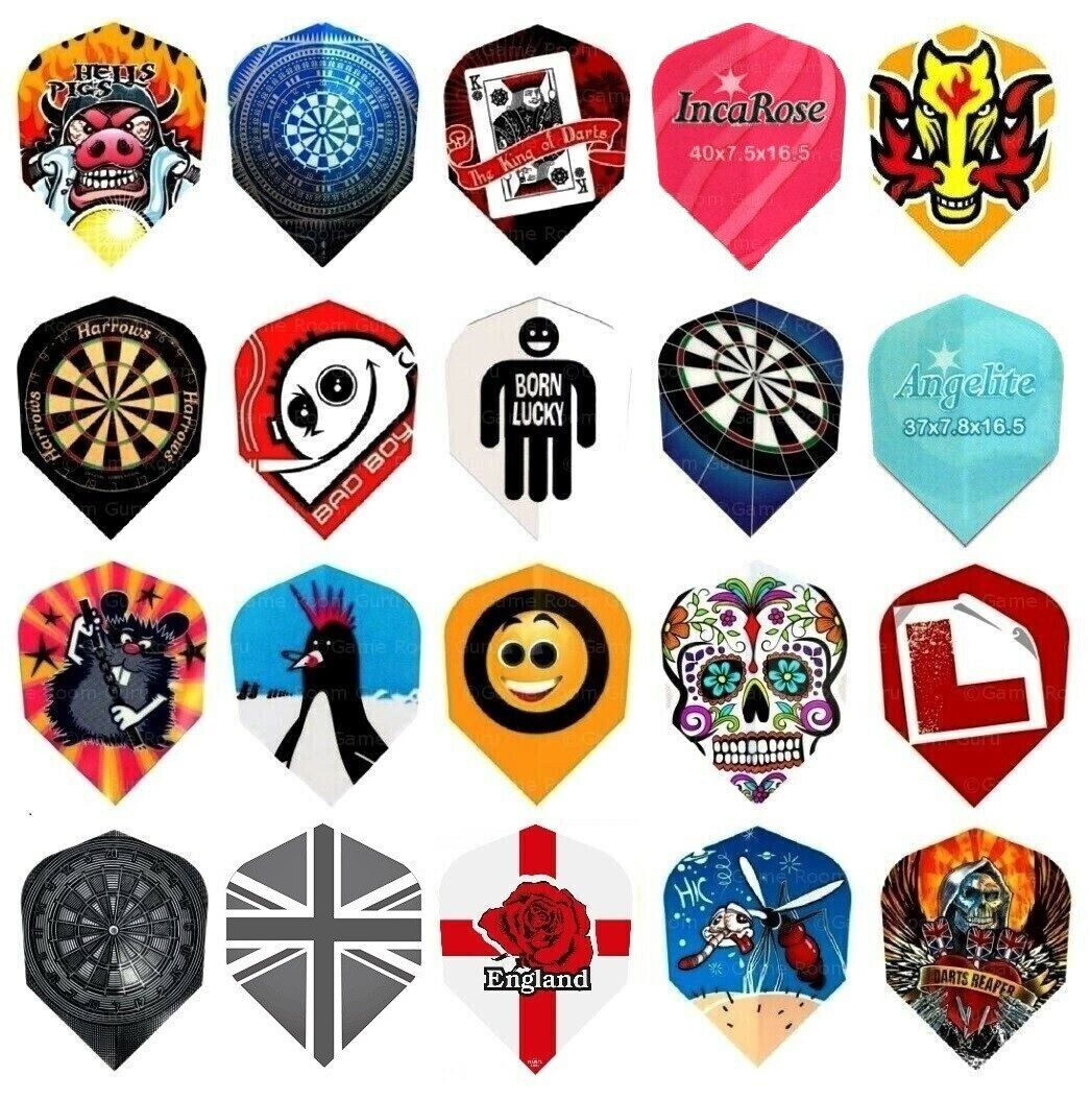 10 Sets of Harrows Quadro Standard Dart Flights - Ships w/ Tracking - Assorted