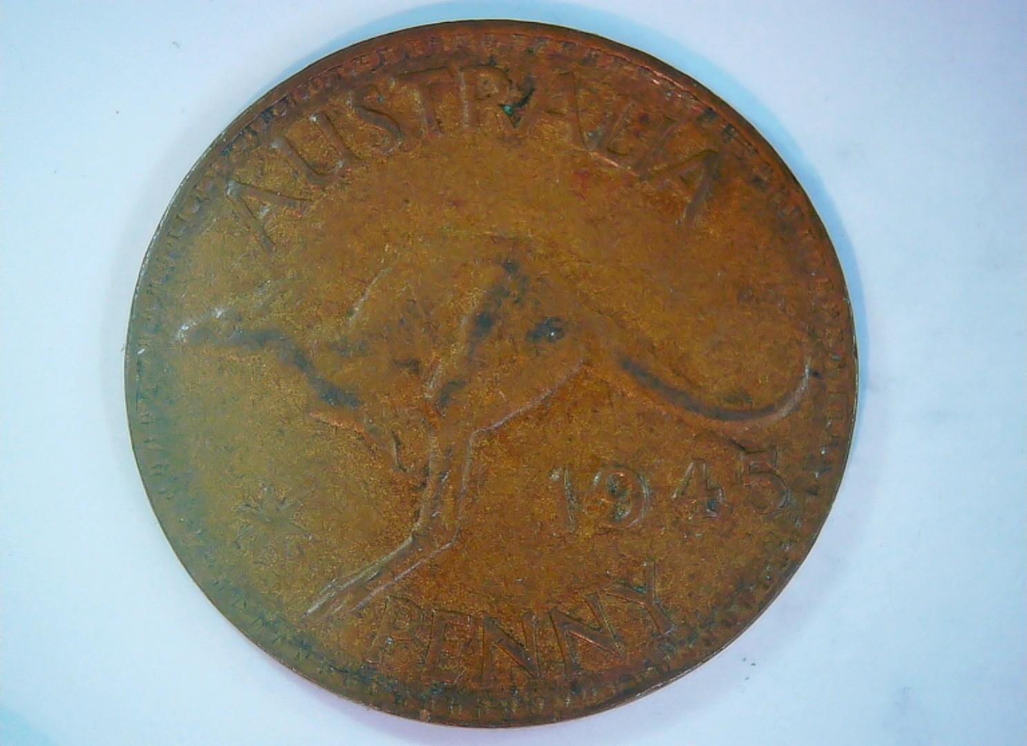 UK 1945 1 p George VI Penny (English penny; 'penny' with Britannia) Coin