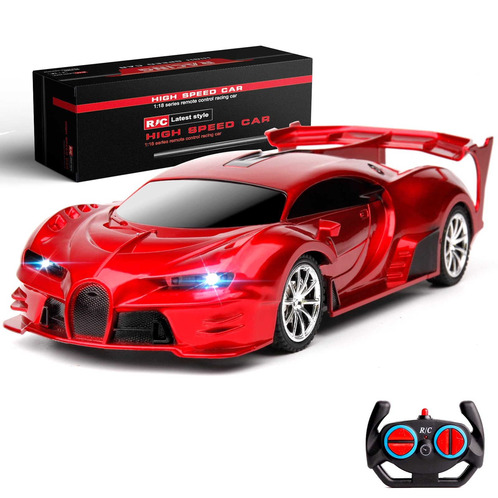 KULARIWORLD Remote Control Car Rechargeable High 9 x 4.3 x 2.4 inches, Red