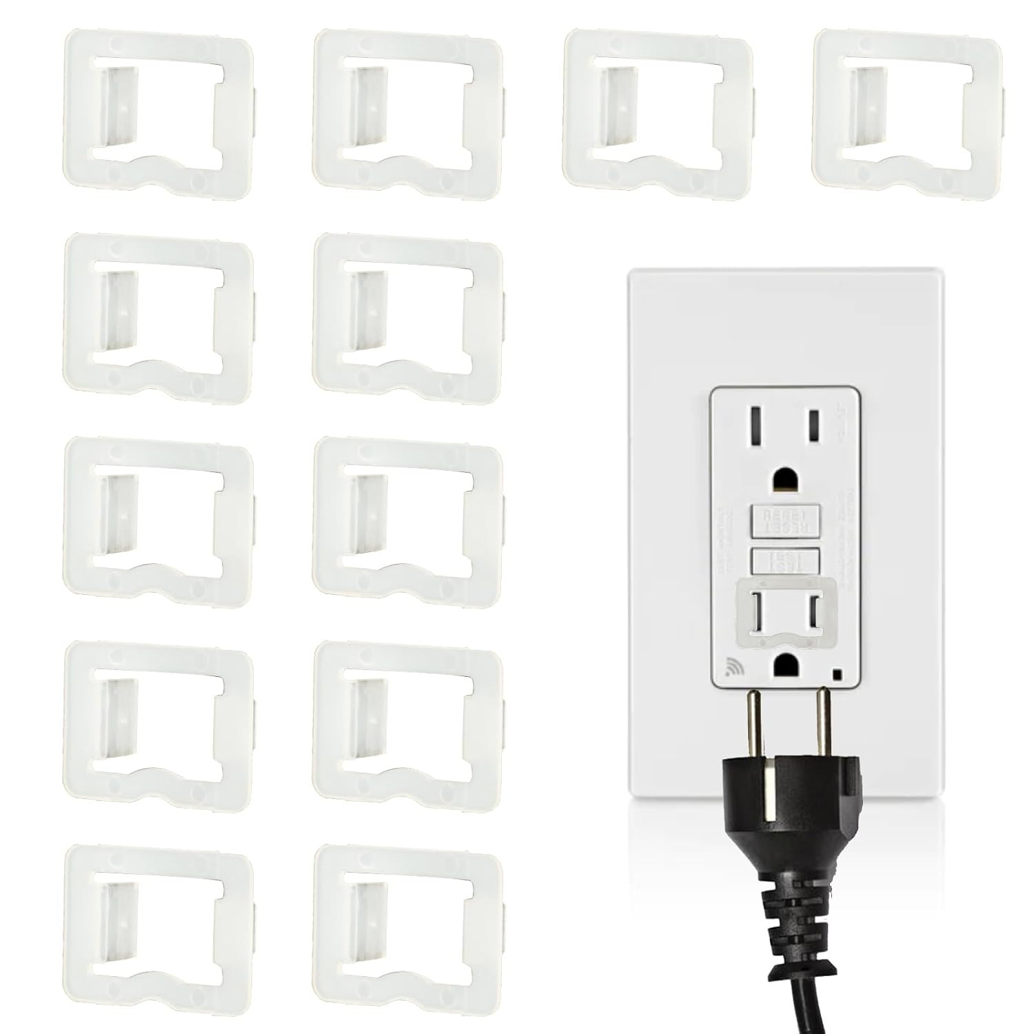 30 Pack Secure Plug Lock for Loose Outlets, Plastic Socket Tightener Insert - Un