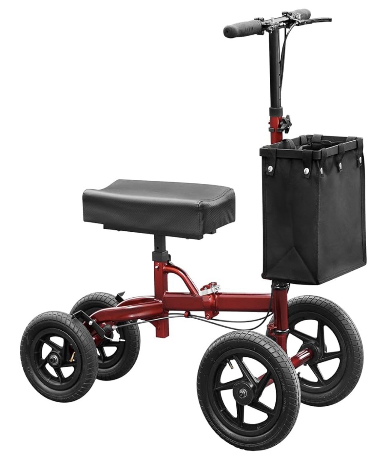 All Terrain Steerable Knee Scooter Deluxe Medical 12" Pneumatic Wheels