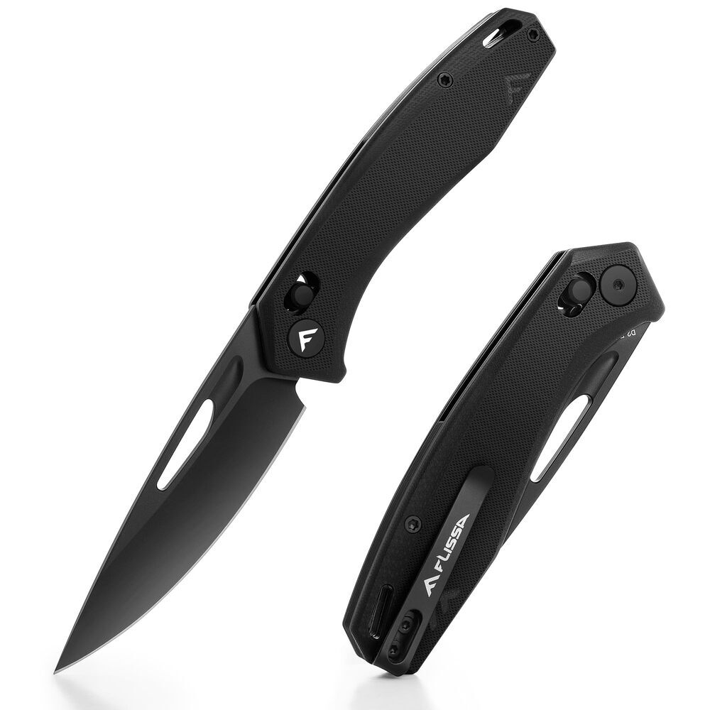 Folding Pocket Knife Axis Lock 3.5" D2 Steel Blade G10 Handle Pocket Clip