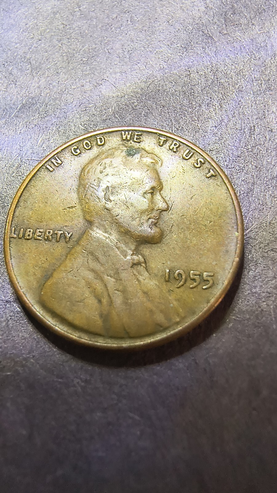 1955 Lincoln Cent Error missing S