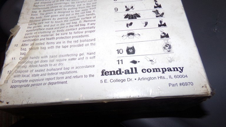 NEW De-fend 6970, Response Kit Pluse, 1 Pair Vinyl Gloves, 1 Pair*Free Shipping*
