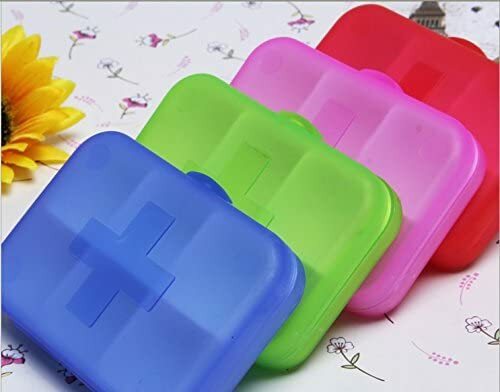 1Pc Portable Kit Thicker 6 Grid of Small Health Kit Box Storage Box Jewelry Box