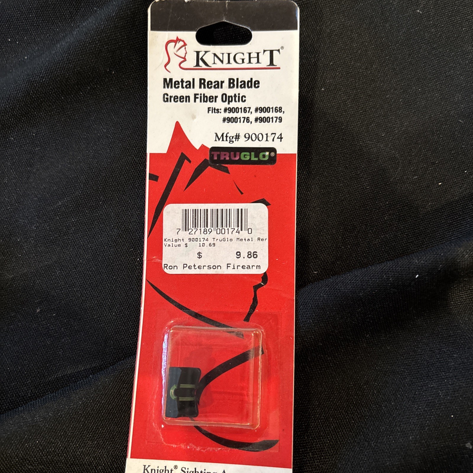 NIP Knight Metal Rear Blade Green Fiber Optic TruGlo #900172