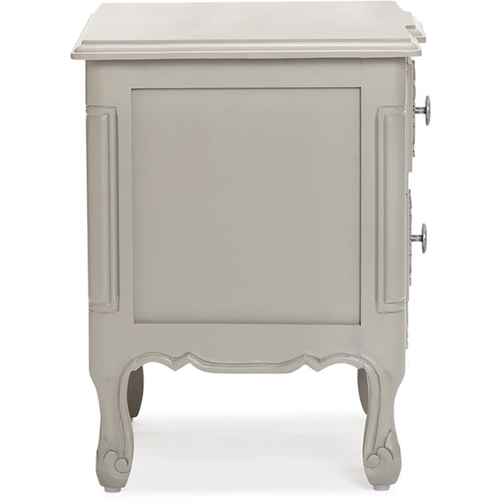 Finch Maslow Side Table with Two Drawers Gray