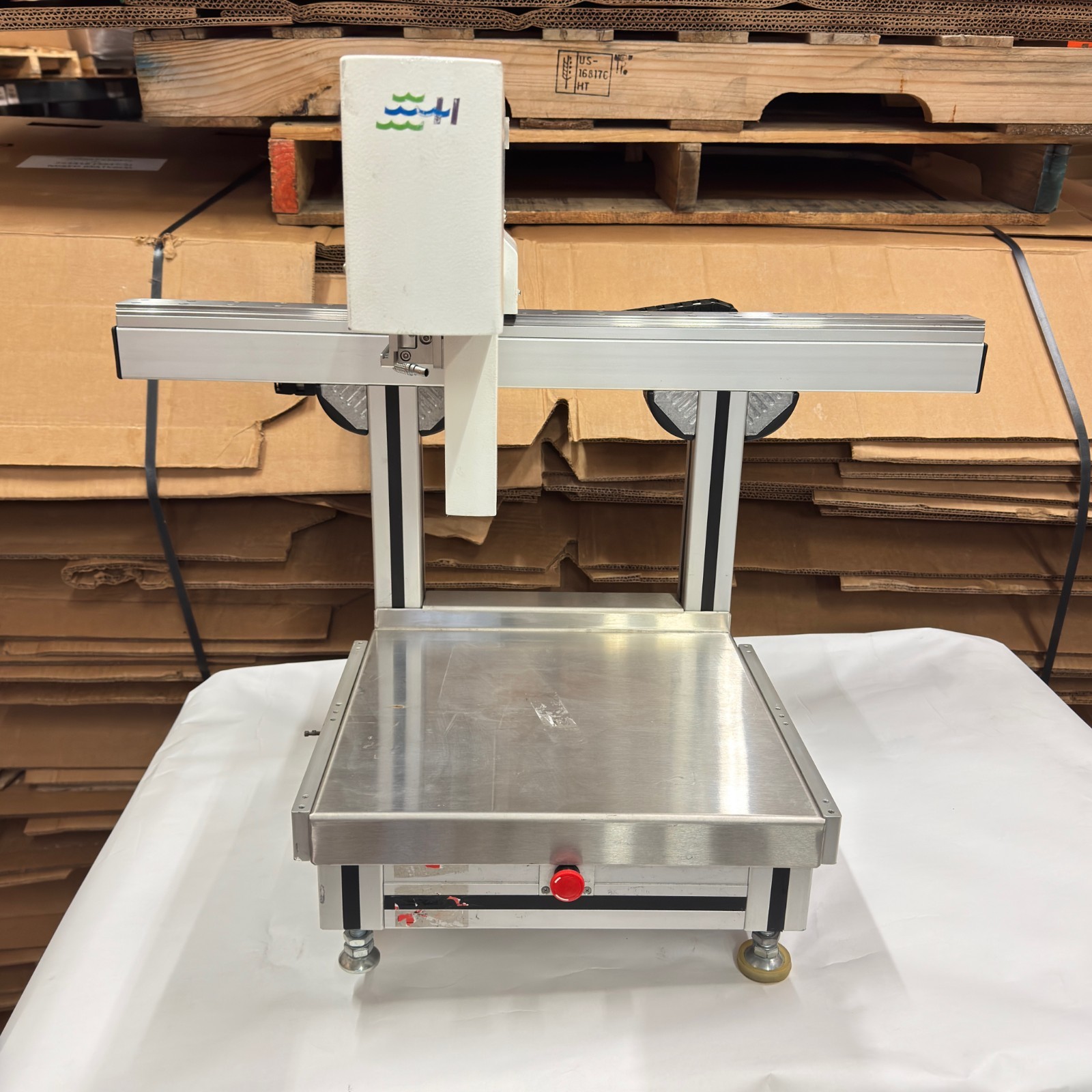 SOLO Industrial Marking Machine Automated Labeling Head Precision Rail Blue AsIs