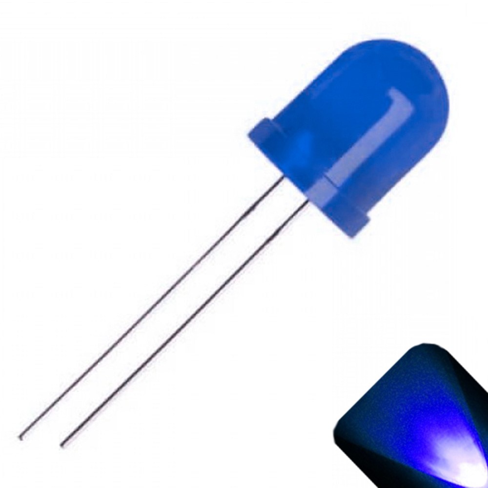 50 x 10mm Round Top Diffused Colored Lens LED Blue Ultra Bright Lights RC Model