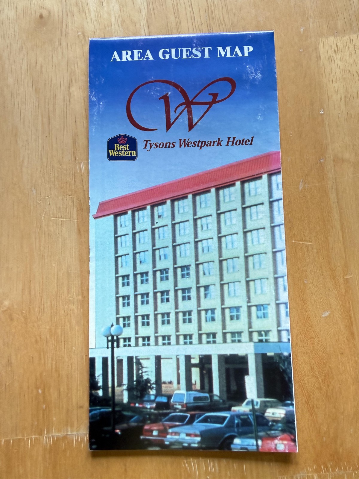 Vintage 1999 Best Western Tysons Westpark Hotel Area Guest Map Folded Brochure