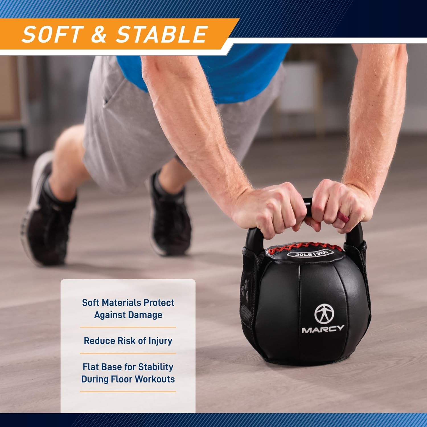 30LBS Strength Training Soft Kettlebell w/Handle for Weightlifting Conditioning