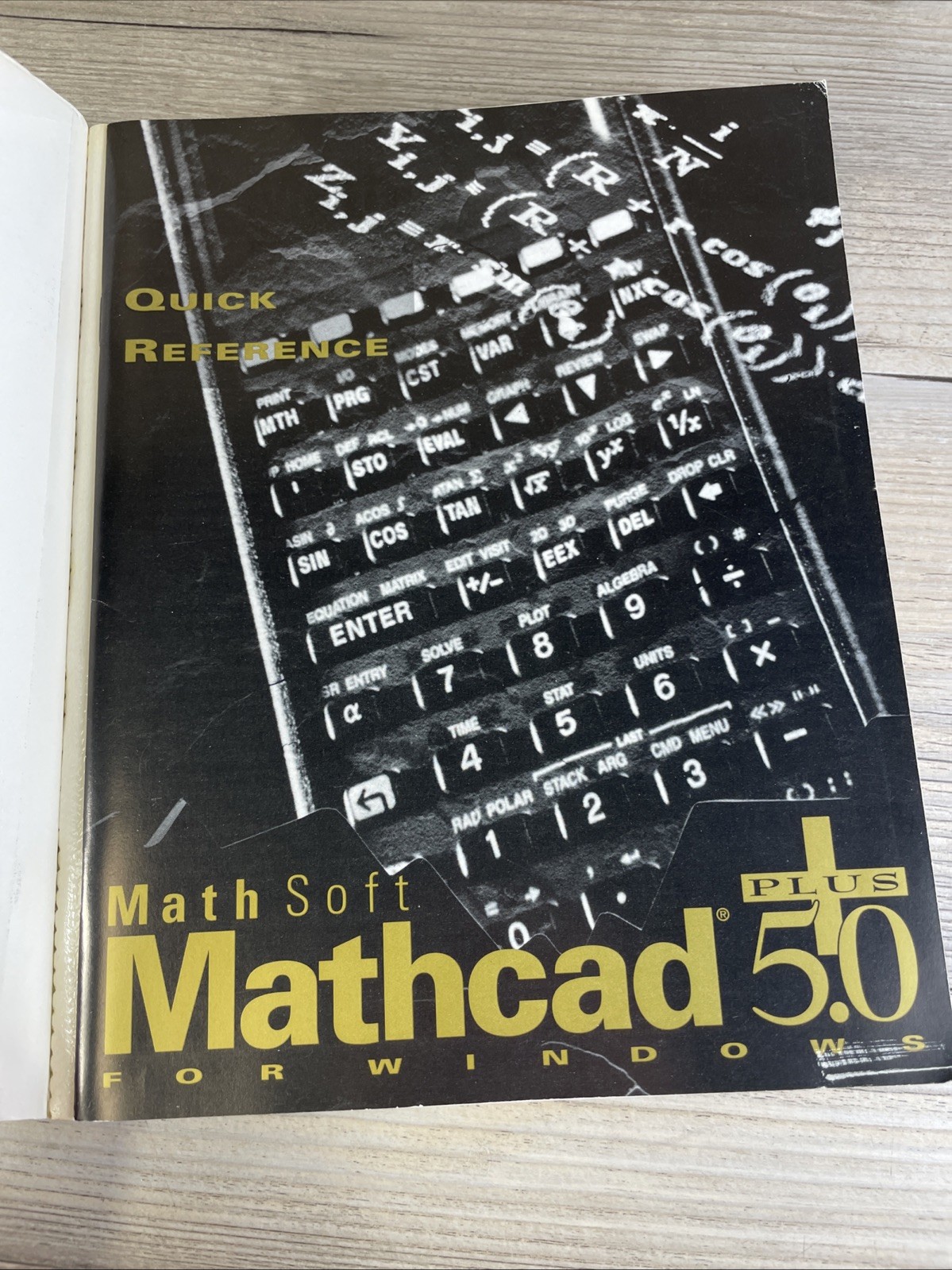 Math Soft Mathcad 5.0 Plus for Windows User Guide w/Quick Reference Book RARE