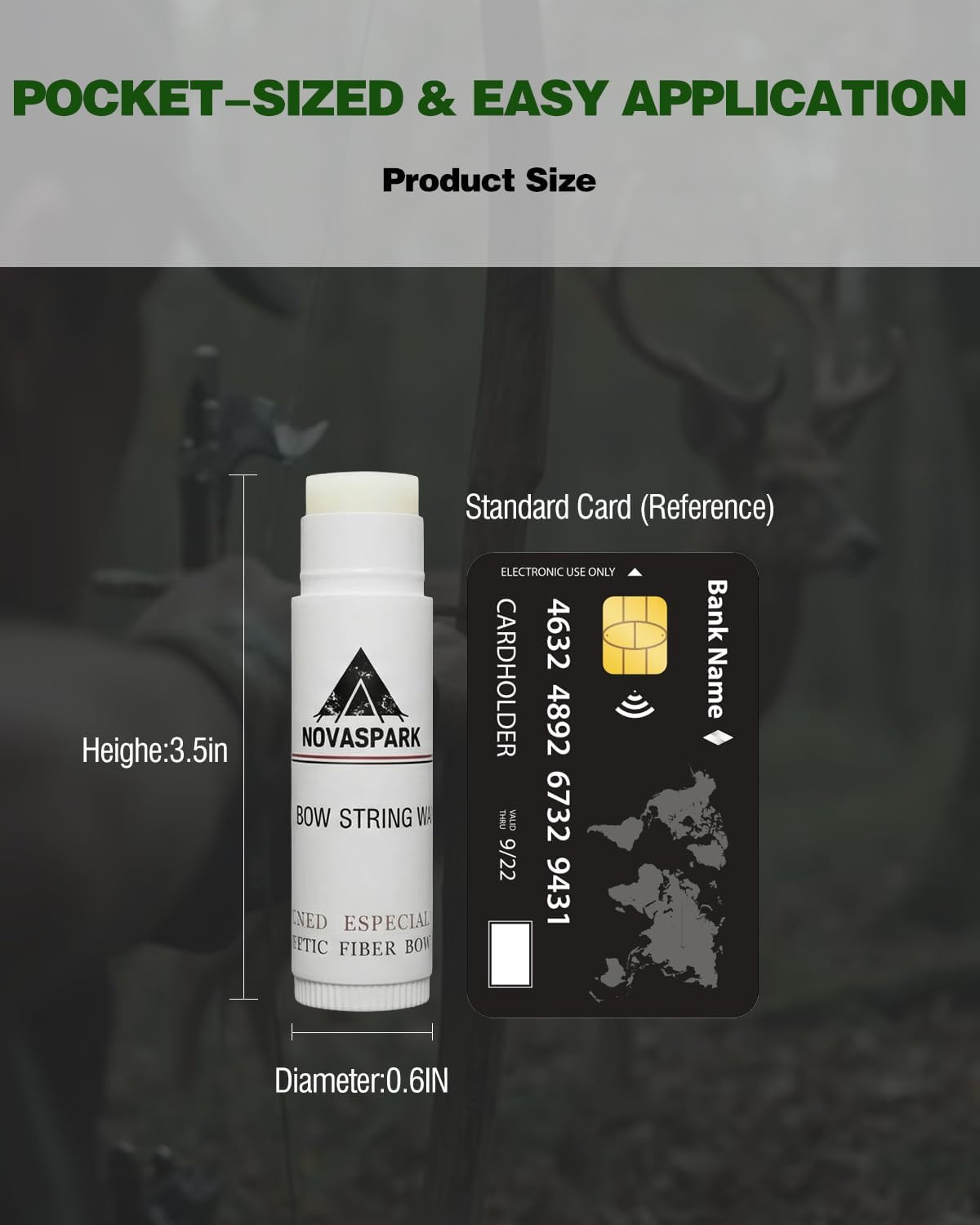Archery Bowstring Wax Kit - 6 Odorless Waterproof Conditioner Sticks