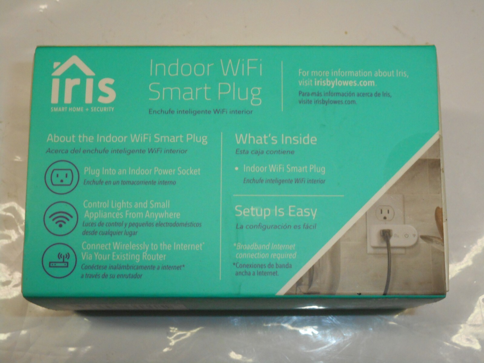 IRIS White Indoor WiFi Smart Plug 120 volt Power Socket Outlet LW100118
