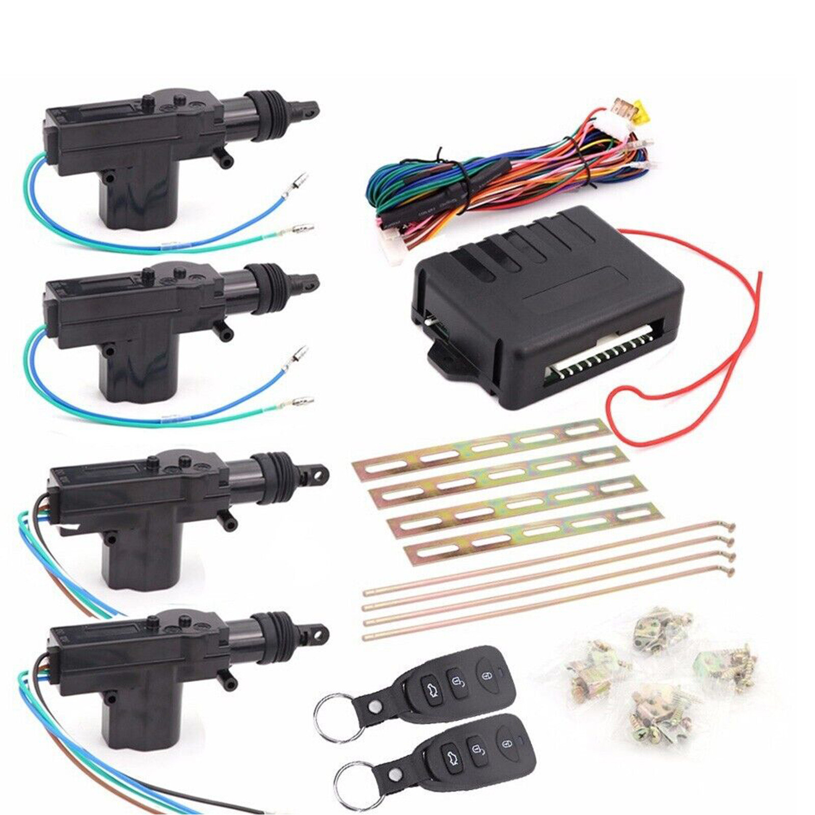 Car Universal 4 Door Power Lock Kit Keyless Entry System Security Remote Central