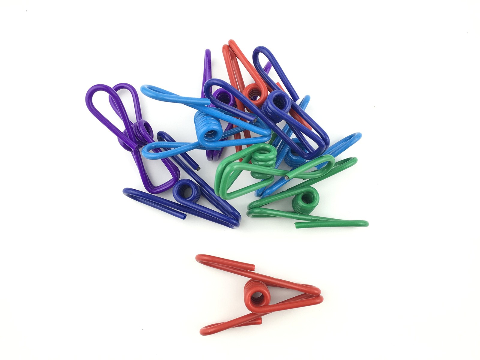 30 Pcs 2 Inch 10 Different Random Colors Chip Clips, PVC A-mixed 30pcs