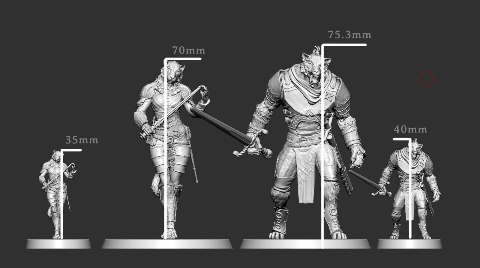 Tabaxi Duo Legion Terrain Scenery Tabletop Miniatures