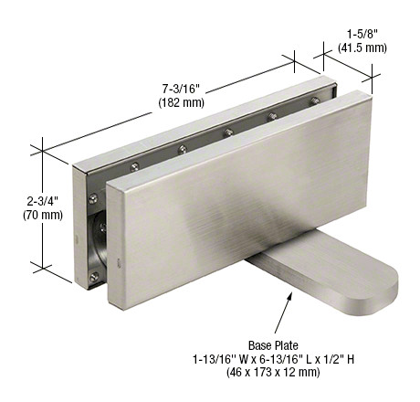 CRL CRL380HBS Stainless Hydraulic Patch Fitting 2-9/16 Setback 90º Hold Open
