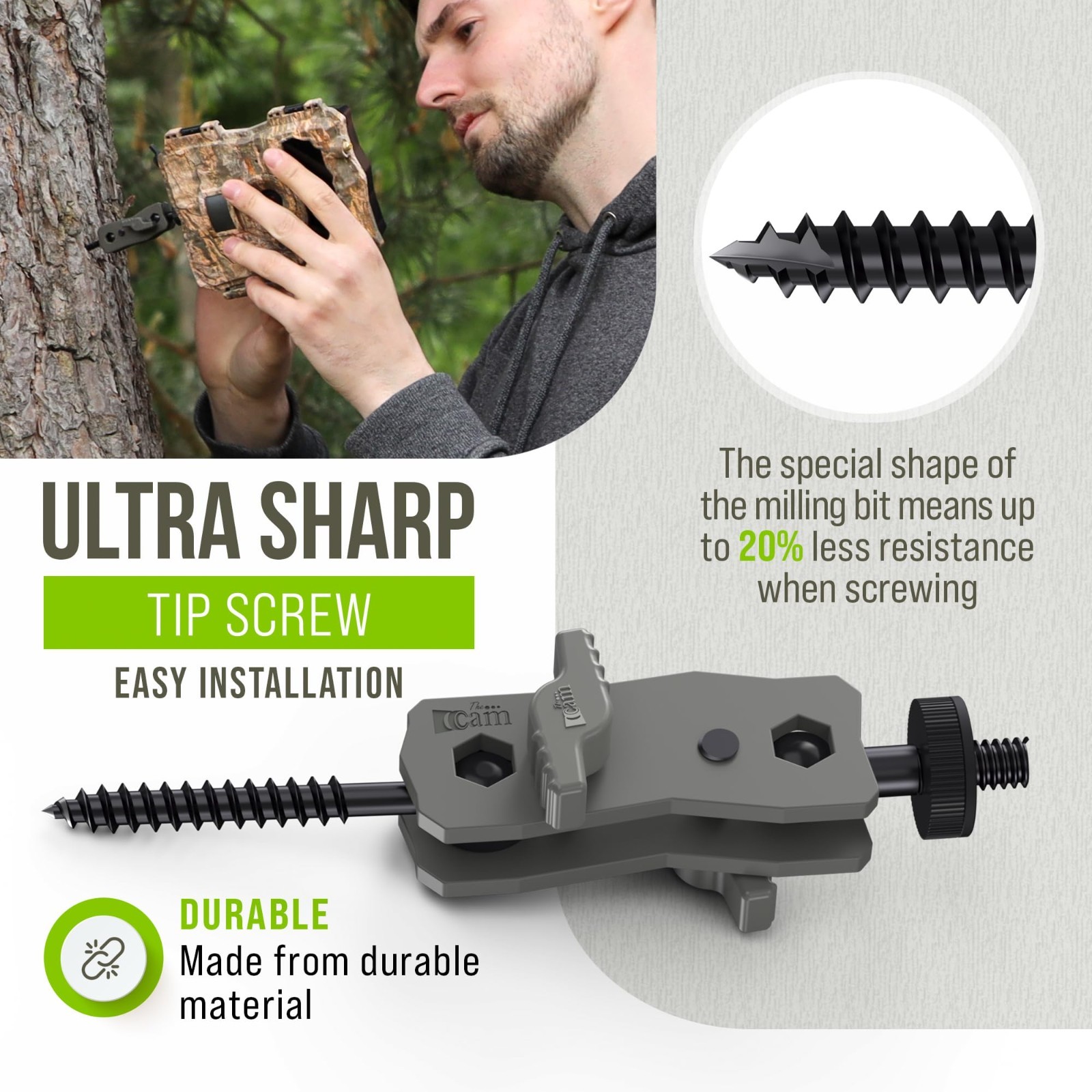 6 Pack Trail Camera Mount Kit - 3 Metal Mounts & 3 Straps, 360° Adjustable for H