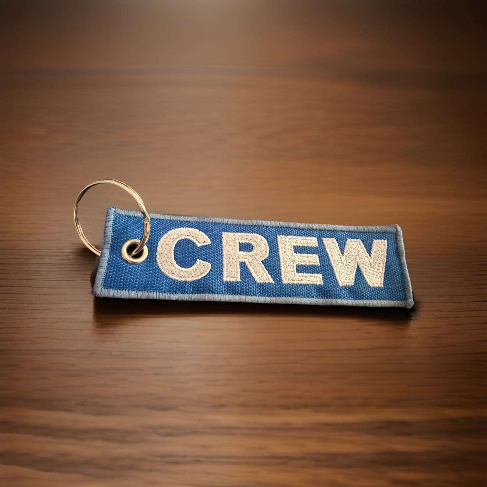 Jeppesen Blue Crew Canvas Embroidered Keychain Luggage Tag 5"x1" Aviation