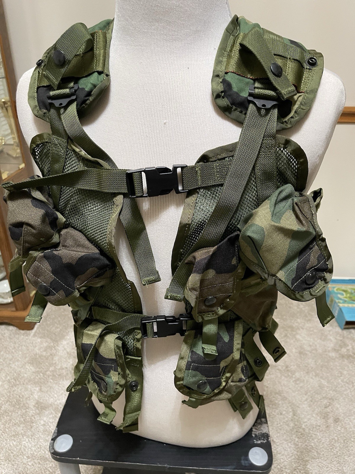 USGI Military Enhanced Tactical Load Bearing Vest Woodland 8415-01-296-8878