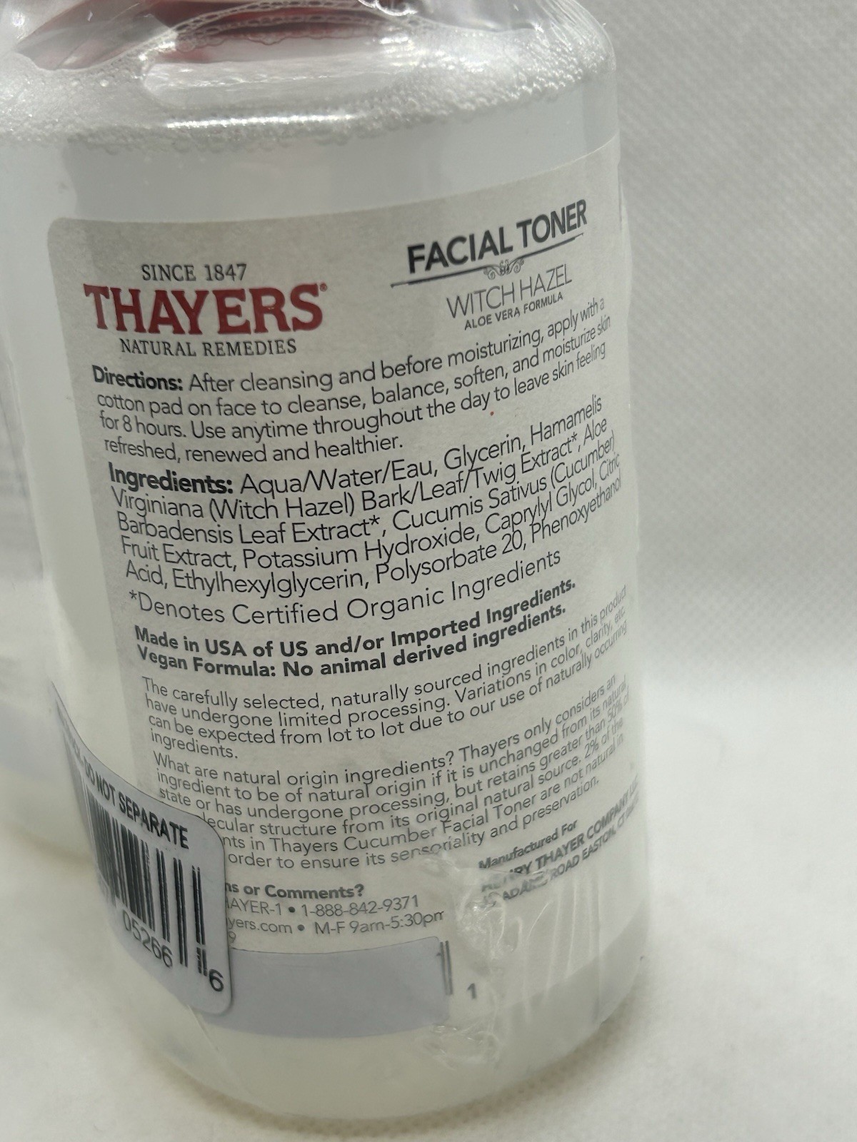 Thayers Witch Hazel Toner Cucumber Alcohol-Free 8.5oz 2 Pack NEW