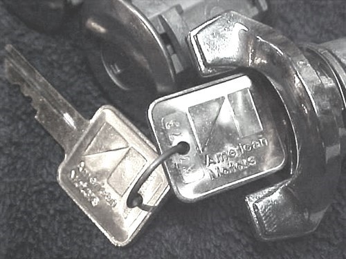 NOS Door Ignition Trunk Lock Set AMC Logo Keys AMX Javelin 70 71 72 73 74 - 80
