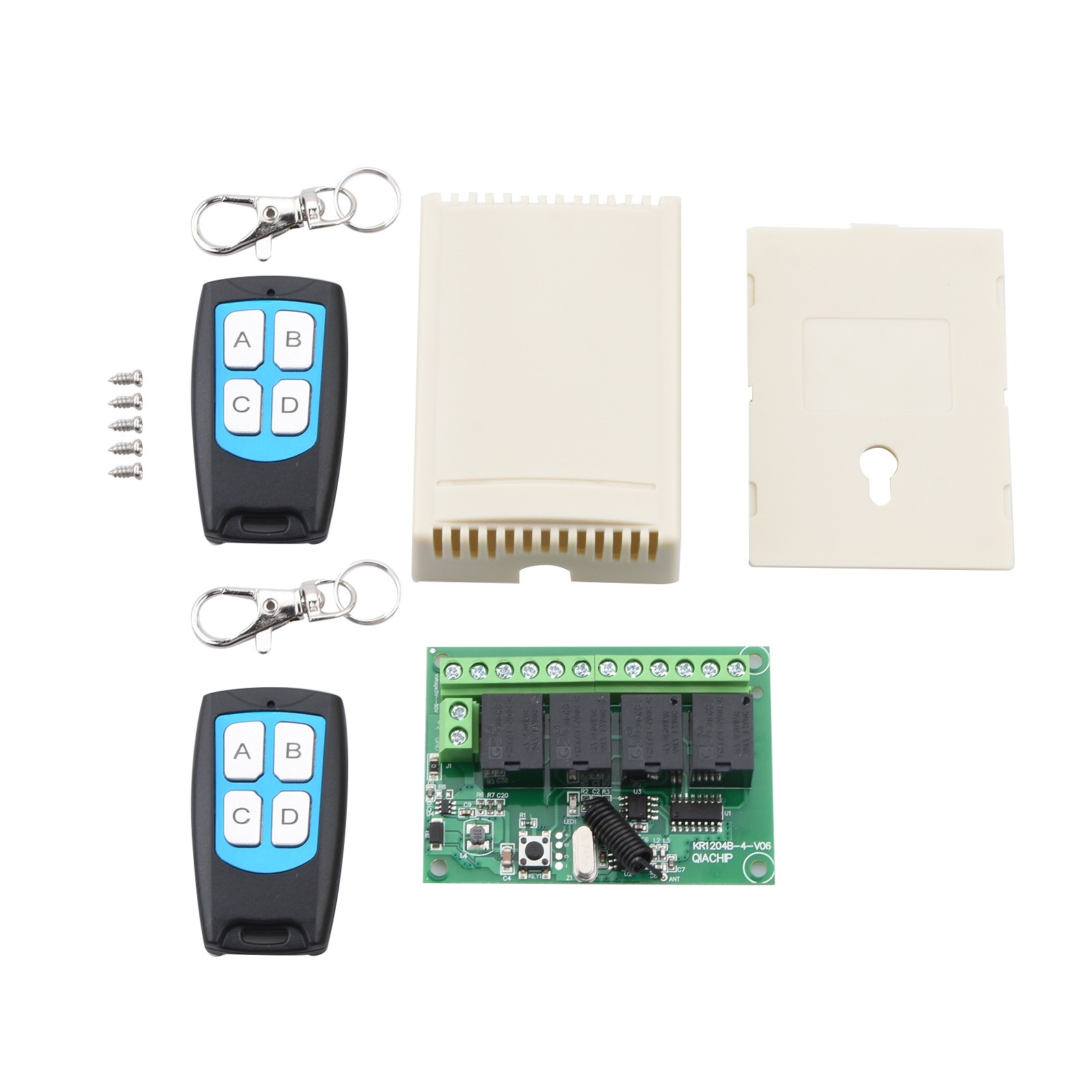 Long Range DC 4-Channel 443MHz Wireless RF Remote Control Relay Switch