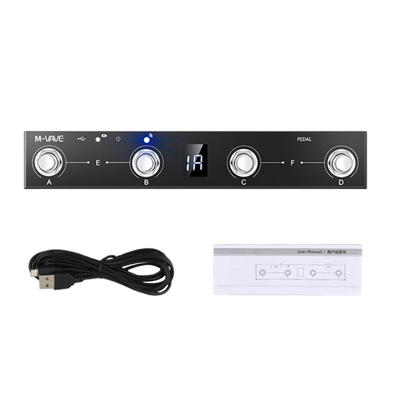 BT MIDI Controller 4 Buttons Footswitch support USB MIDI Foot 2022