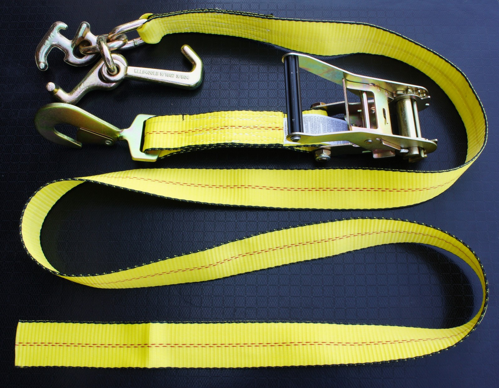 4 RTJ Ratchet Straps Tie Down Car Trailer Flatbed Tow Truck Wrecker Cluster Hook