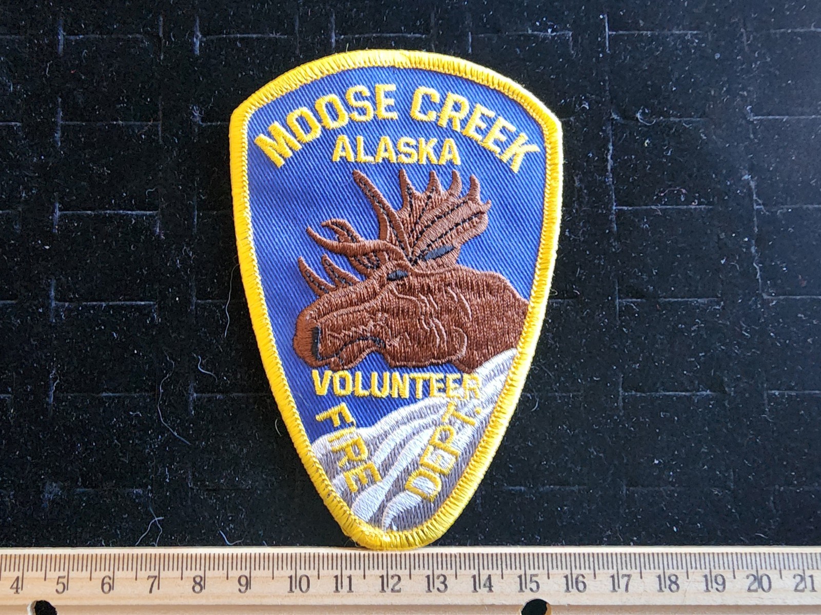 Vintage Fire Department Patch Moose Creek Volunteer Fire Department Alaska