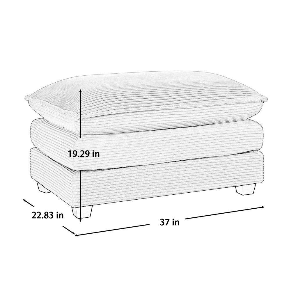 Footstool Corduroy With double-layer cushion With removable armrests