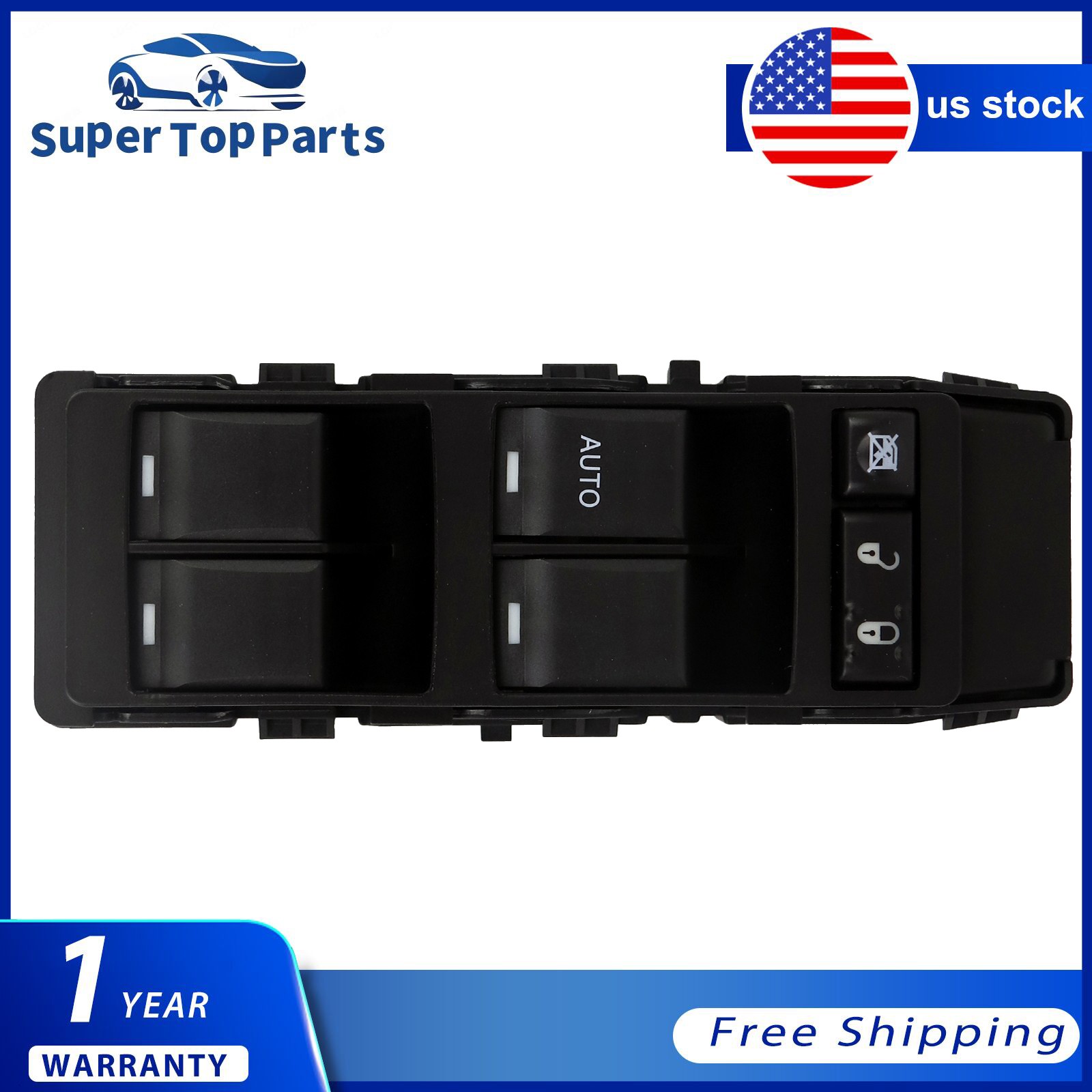Black Master Window Switch Control for 2007-2013 Chrysler 200 Sebring 56040691AD