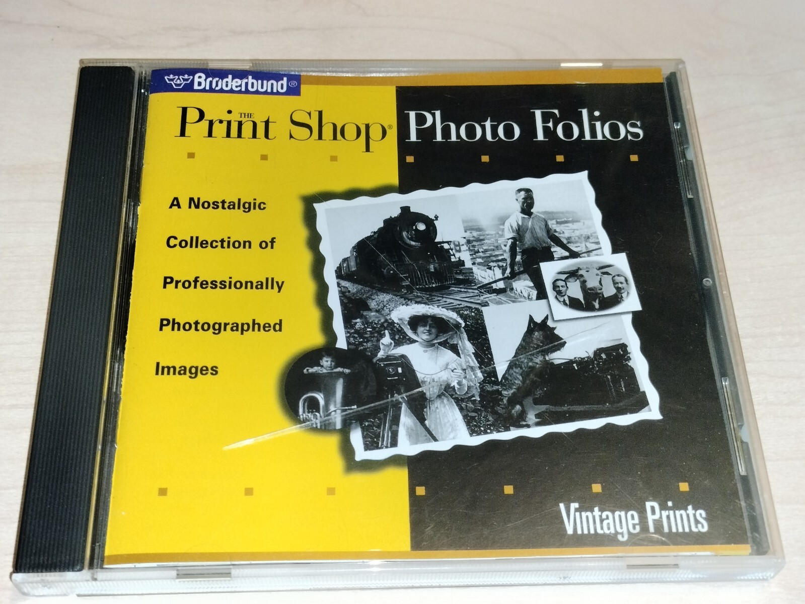 Broderbund Photo Folios - The Print Shop - Vintage Prints Photo PC Art CD Rom