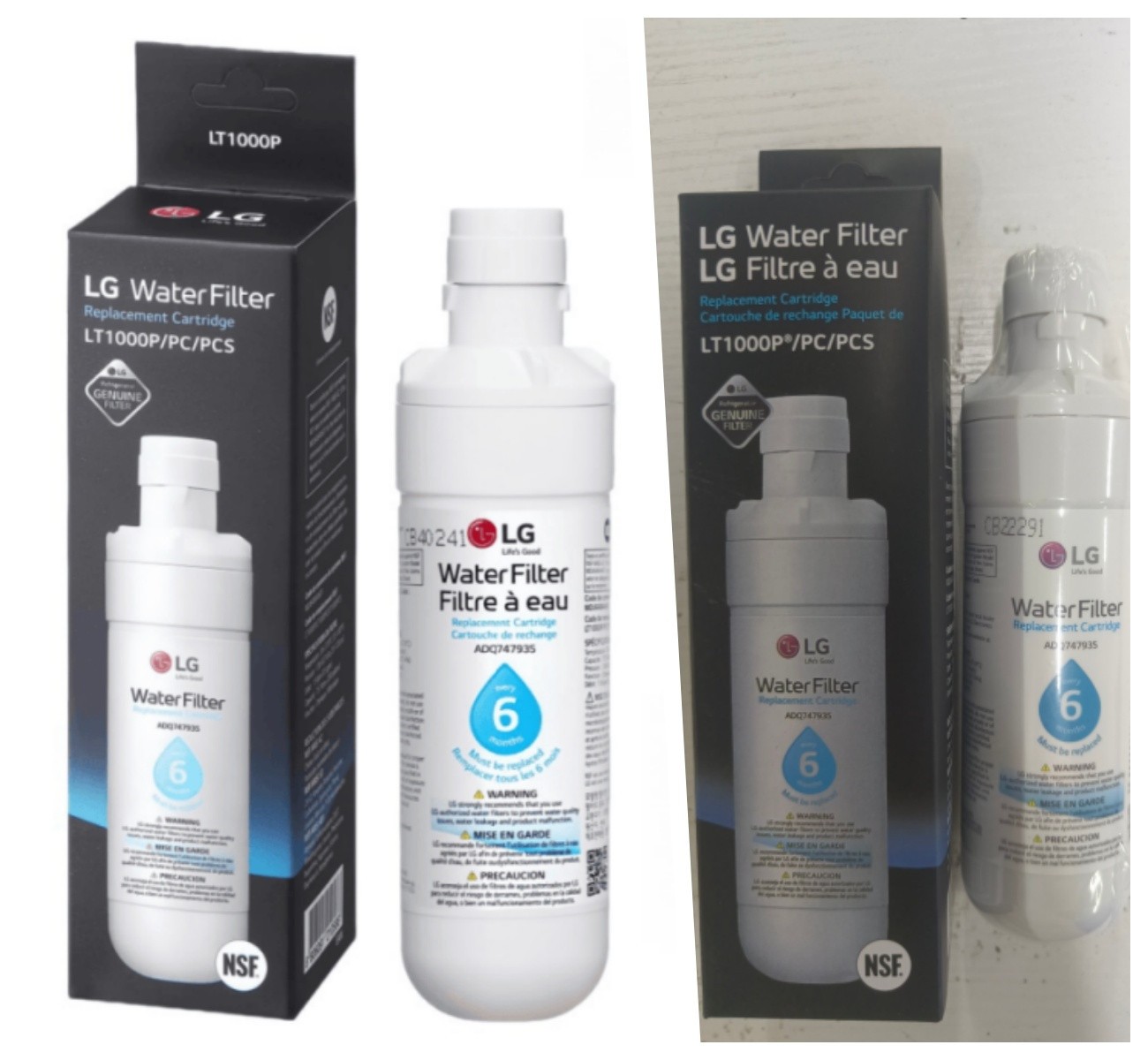 1/2/3/4-PACK LG LT1000P Refrigerator Wate Filter Replacement New US FREE SHIP