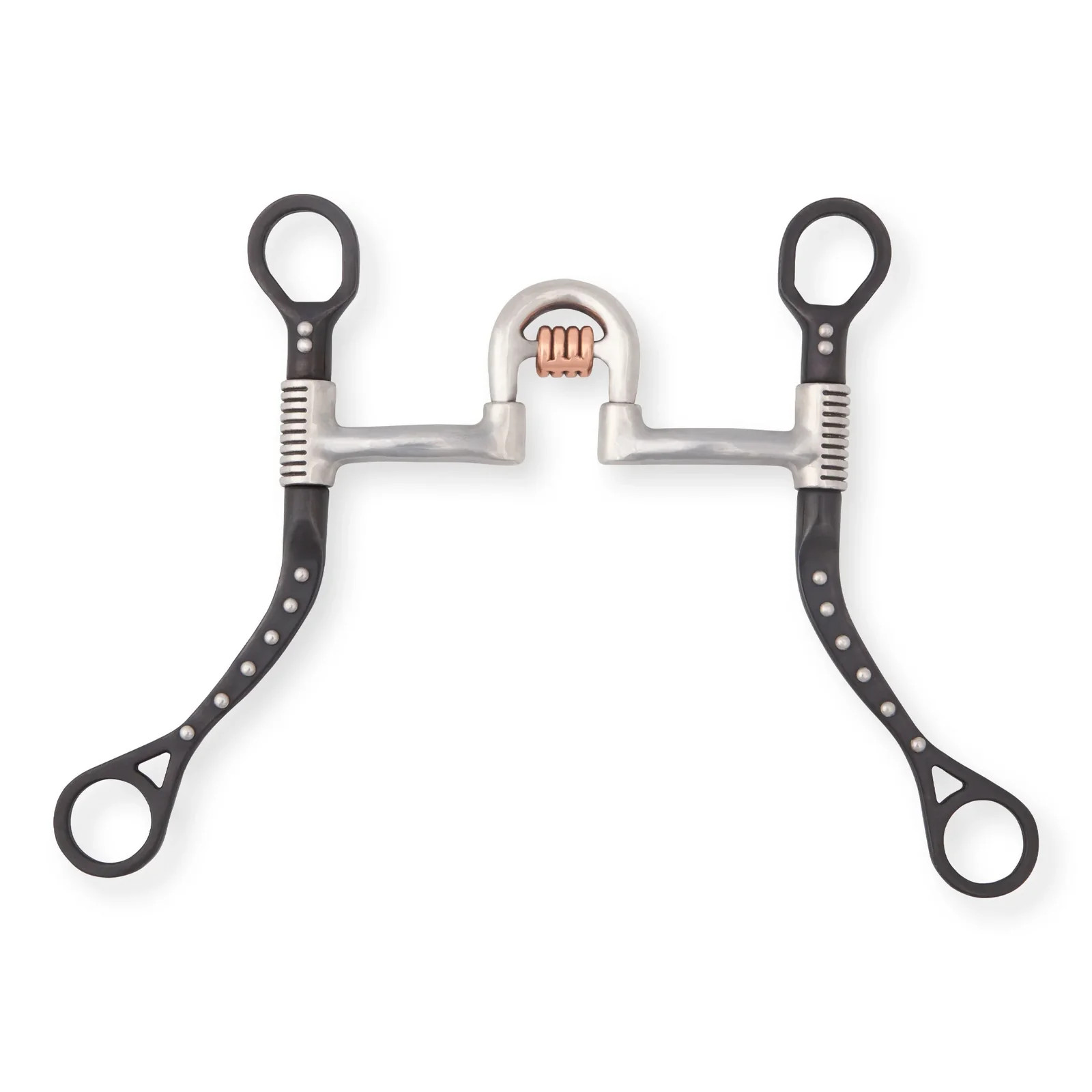 Myler MB 27HP Black Flat Shank Horse Bit with Stainless Steel Dots and Cricket