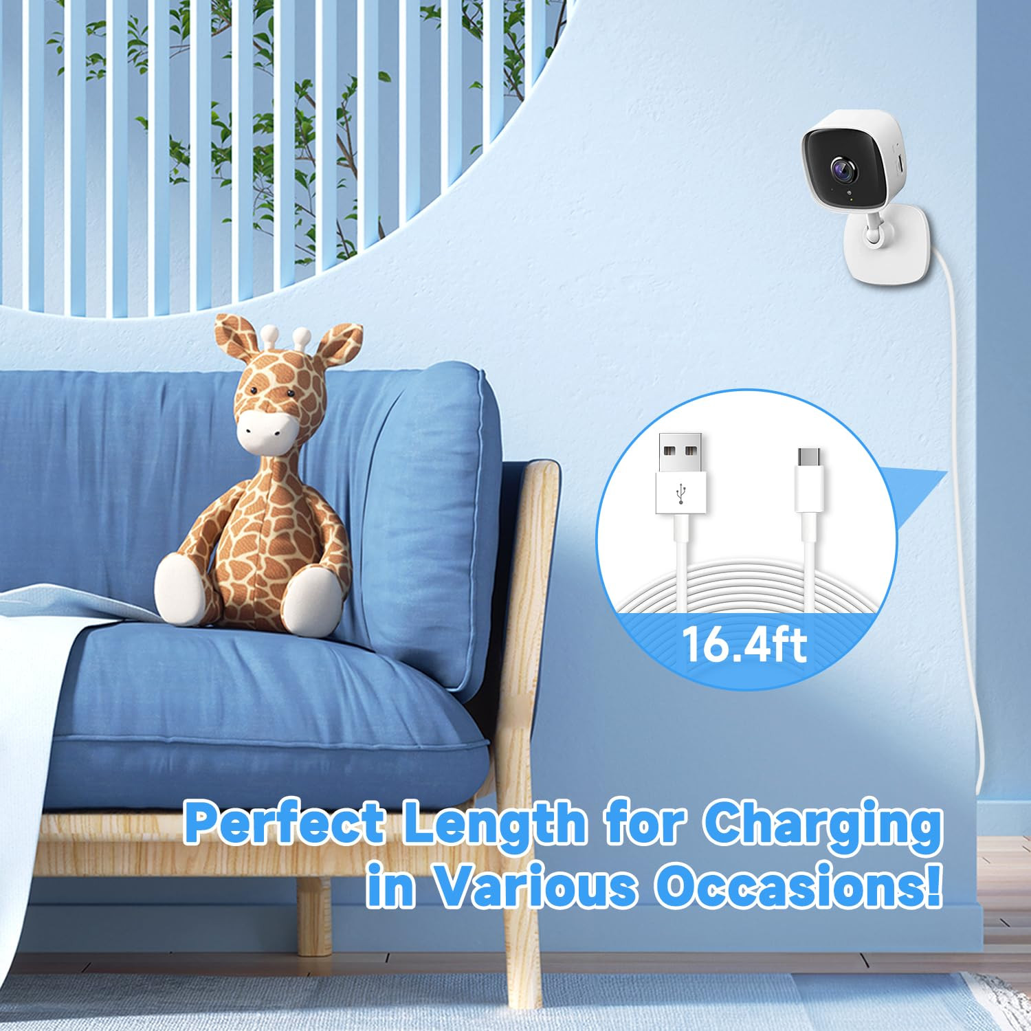 16.4Ft/5M Long USB C Cable Durable USB A to USB C Charging and Data Sync Cord...
