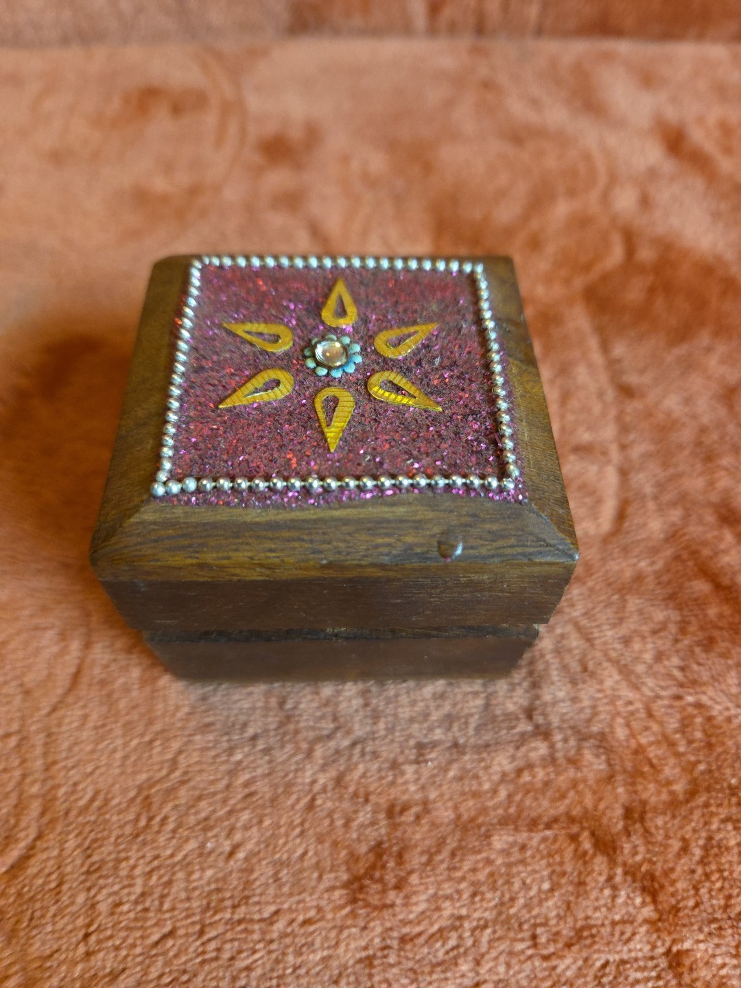Adorable, Miniature Trinket Ring Box. Hand Made.