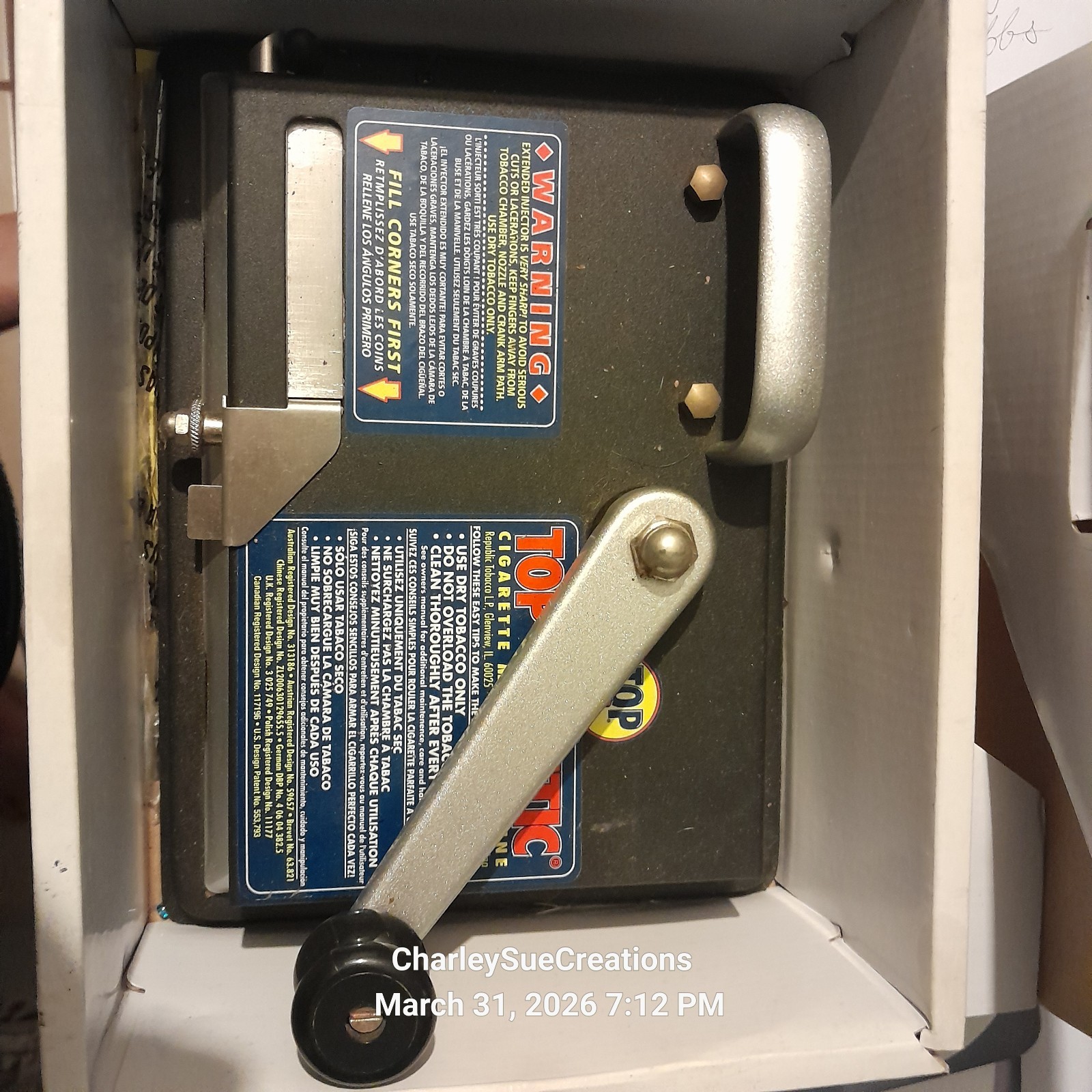 T.O.P. Top-O-Matic Cigarette Rolling Machine