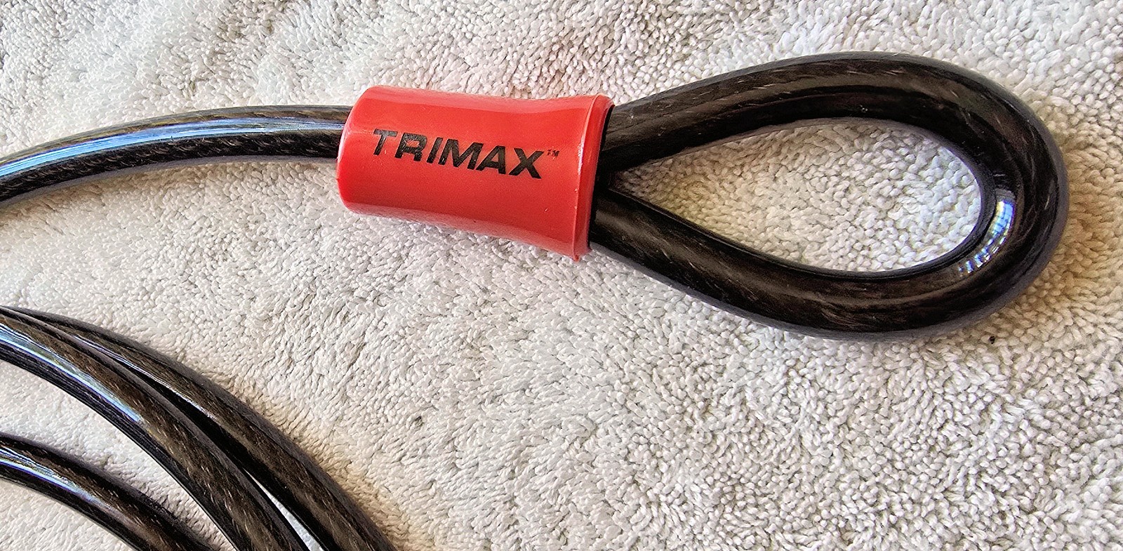 TRIMFLEX 12-FOOT SECURITY CABLE & LAMINATED MASTER PADLOCK - GREAT CONDITION