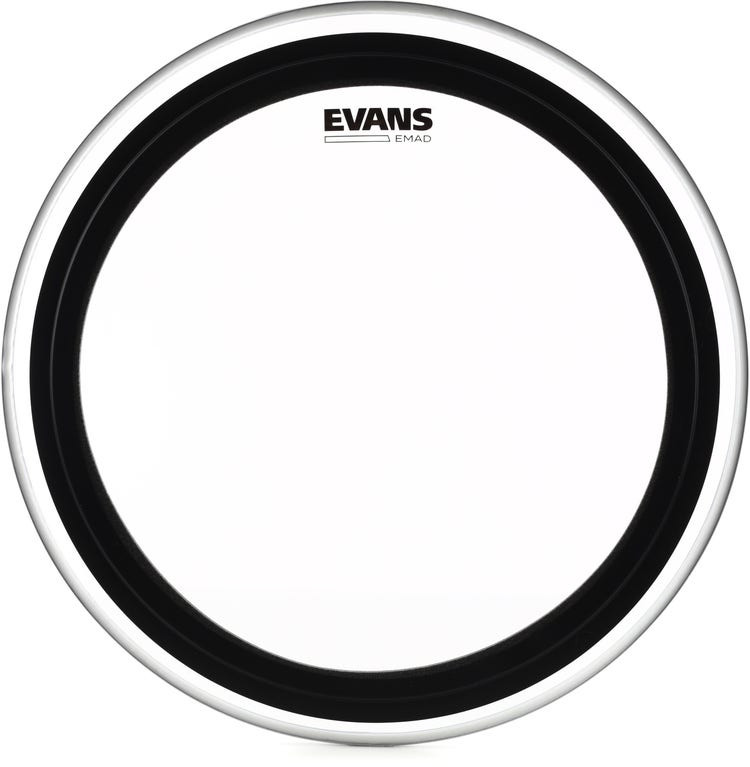 Evans EMAD 24" Batter-Side Kick Drumhead | Clear